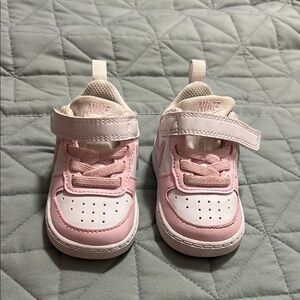 Nike Kids Pink and White Sneakers